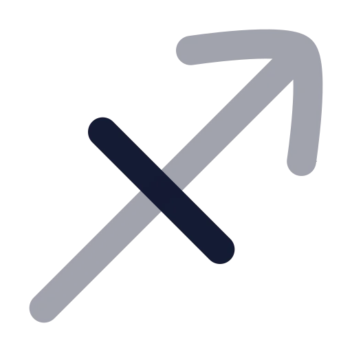 Zodiac Sagittarius Icon in Bulk Rounded style