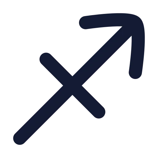 Zodiac Sagittarius Icon in Solid Rounded style