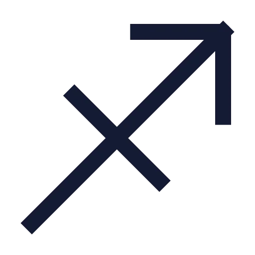 Zodiac Sagittarius Icon in Stroke Sharp style