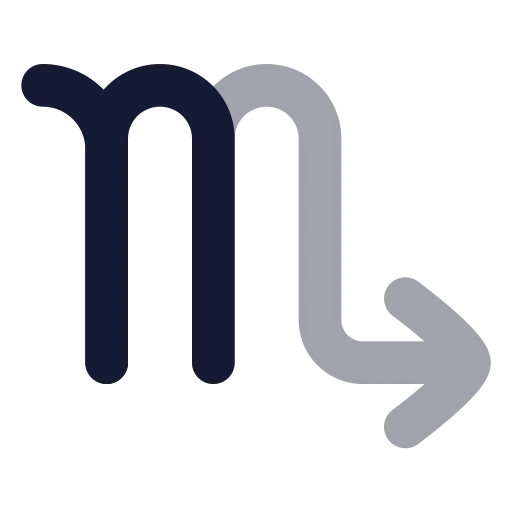 Zodiac Scorpio Icon in Bulk Rounded style