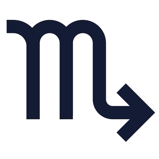 Zodiac Scorpio Icon in Solid Sharp style