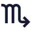 Zodiacscorpio icon with solid sharp style