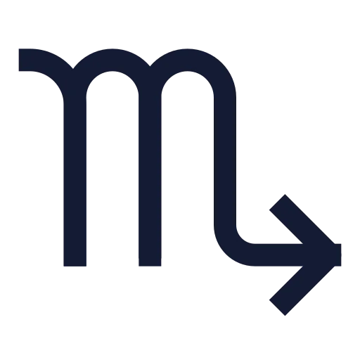 Zodiac Scorpio Icon in Stroke Sharp style