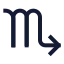 Zodiacscorpio icon with stroke sharp style