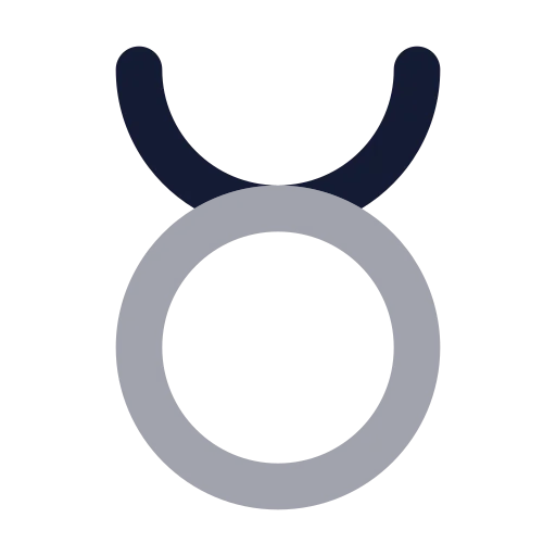 Zodiac Taurus Icon in Bulk Rounded style