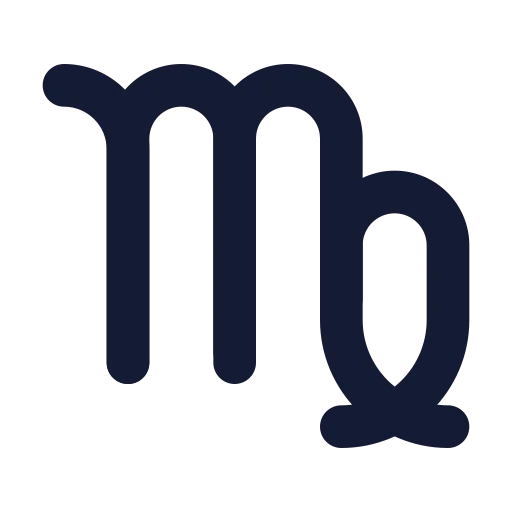 Zodiac Virgo Icon in Solid Rounded style