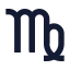Zodiacvirgo icon with solid sharp style