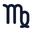 Zodiacvirgo icon with solid standard style