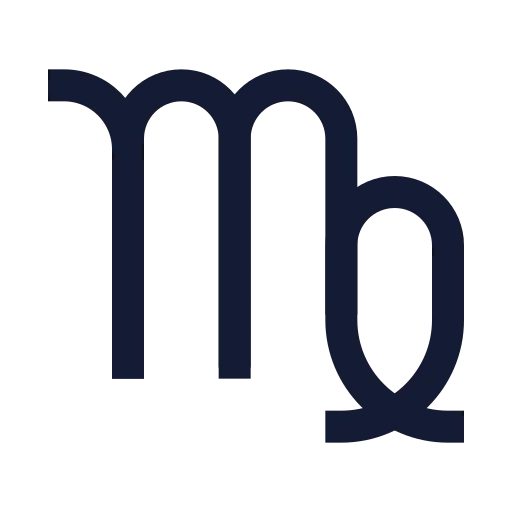 Zodiac Virgo Icon in Stroke Sharp style