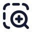 Zoominarea icon with solid rounded style