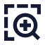 Zoominarea icon with solid sharp style