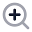 Zoomin icon with bulk rounded style