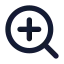 Zoomin icon with solid rounded style