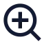 Zoomin icon with solid sharp style