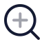 Zoomin icon with twotone rounded style