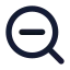 Zoomout icon with solid rounded style