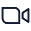 Zoom icon with stroke sharp style