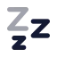 Zzz icon with bulk rounded style