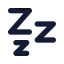 Zzz icon with solid standard style