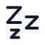 Zzz icon with stroke rounded style