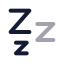 Zzz icon with twotone rounded style